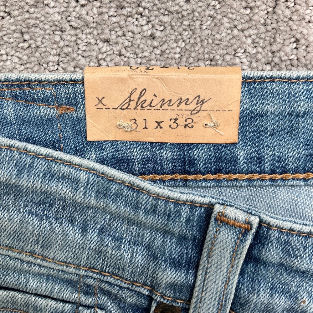 Ralph Lauren Skinny Jeans Women 33W 29L Light Blue Ruskin Taper Denim‎ - Picture 3 of 14